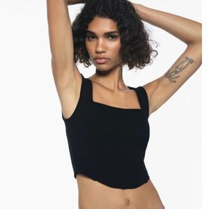 Zara knit bustier corset top